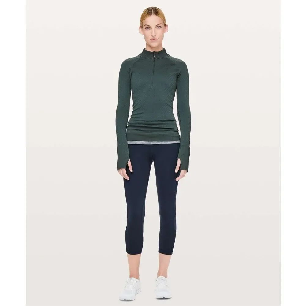 ✨Lululemon Navy Pace Rival Crop *Full-On Luxtreme 22" Sz 4 Leggings✨